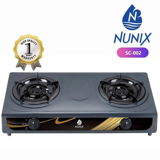 Nunix 2-Burner Glass Table Top Cooker