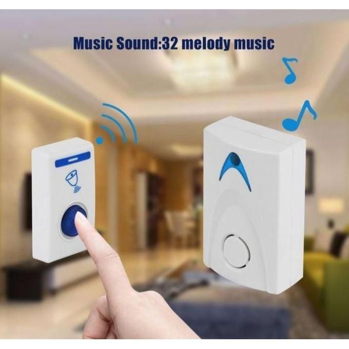 Remote Controlled Wireless Chime Door Bell – 36 Tunes | Battery & AC Powered