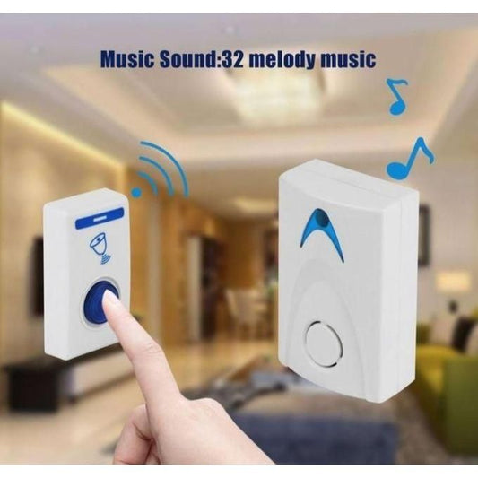Remote Controlled Wireless Chime Door Bell – 36 Tunes | Battery & AC Powered