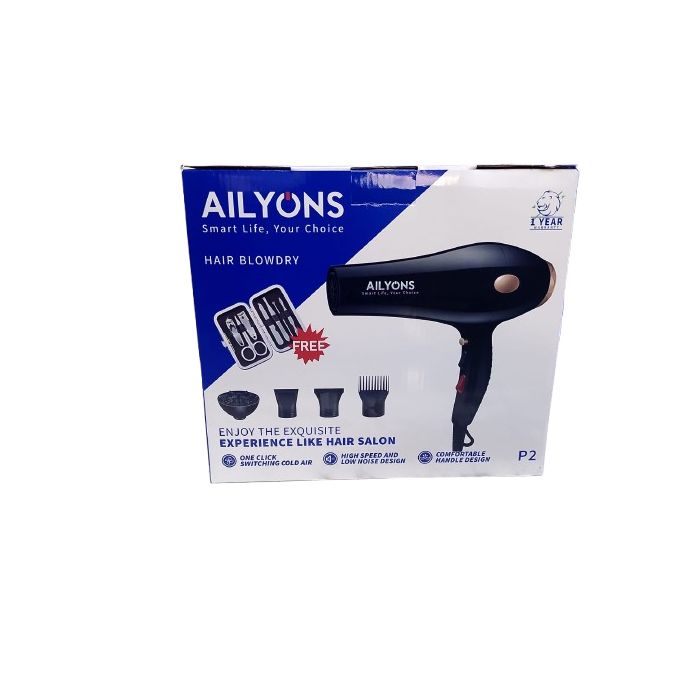 AILYONS U1 Professional Hair Blow Dryer – 2400W with 4 Beauty Accessories