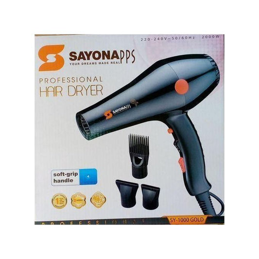 Sayona SY-1000 Salon Hair Blow Dryer with 2 Speeds