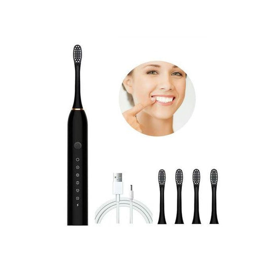 Six-Speed Electric Toothbrush – USB Charging (Black)
