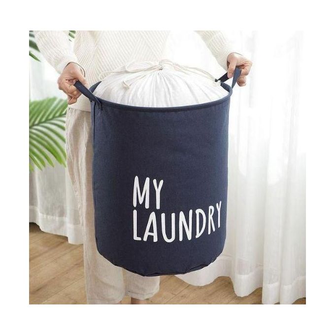 Large Foldable Laundry Hamper with Drawstring Closure