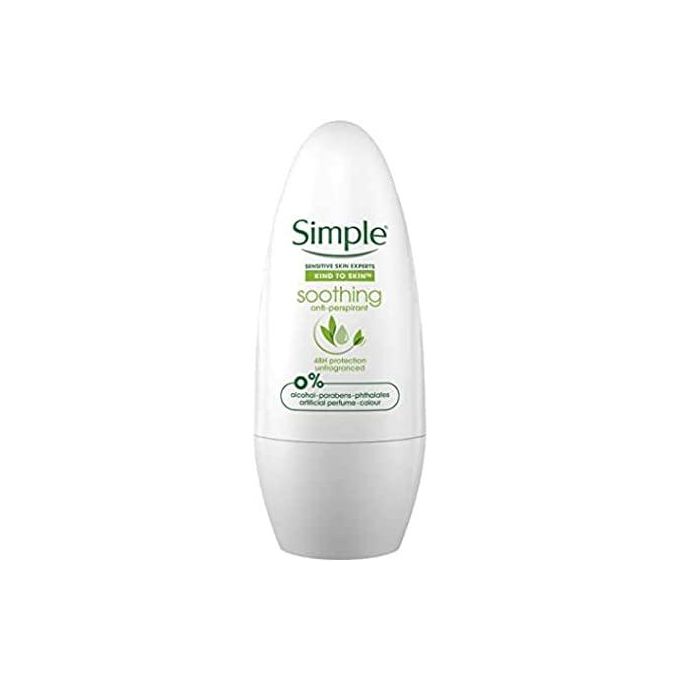 Simple Soothing Antiperspirant Roll-On – 45ml