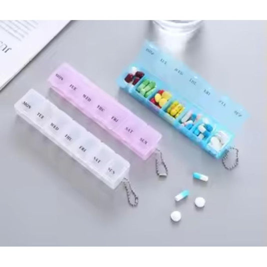 7 Day Weekly Pill Organizer Box – Daily Medicine Storage Dispenser