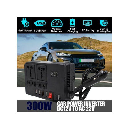 300W Car Power Inverter – DC 12V to AC 220V