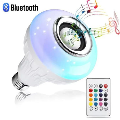 LED Light Bulb with Bluetooth Speaker & Remote Control – Color-Changing Music Bulb