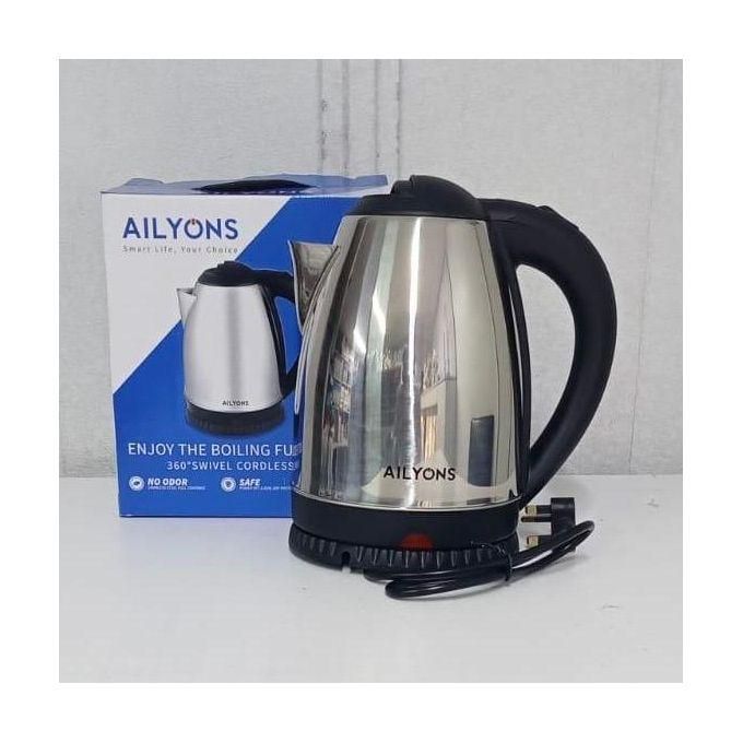 AILYONS FK-0301 Stainless Steel 1.8L Electric Kettle – Black