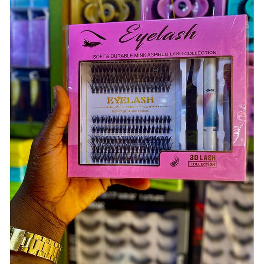 DIY Eyelash Extension Kit – Single Cluster False Lashes