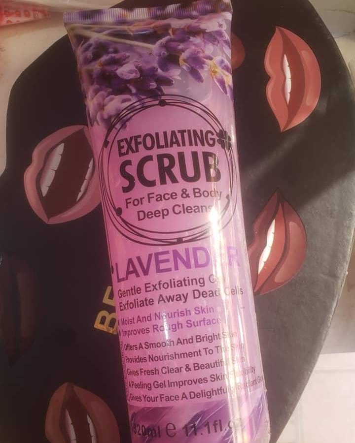 Fruit Of The Wokali Lavender Exfoliating Scrub For Face & Body Dead Cleansing