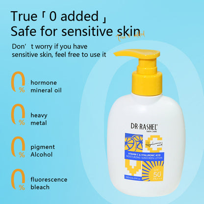 DR. RASHEL Vitamin C & Hyaluronic Moisturizing Sunscreen Lotion SPF 50 (180ml)