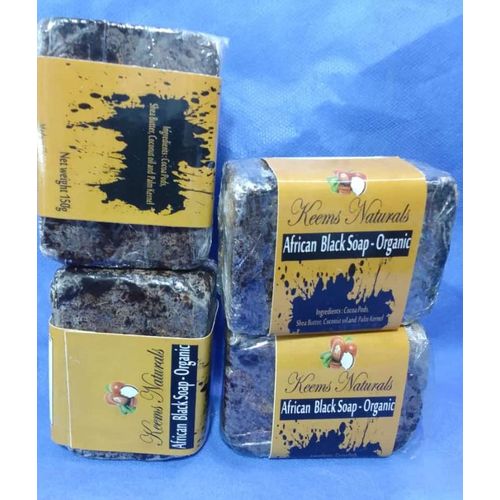 Keems Naturals African Black Soap-Organic 150g