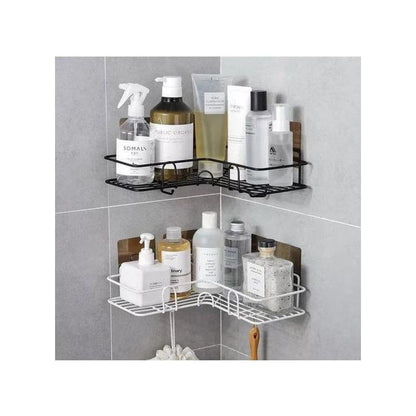 Multipurpose 5-Piece Shower Caddy Set – Rectangular & Corner Wall Shelves (5-in-1 Organizer)