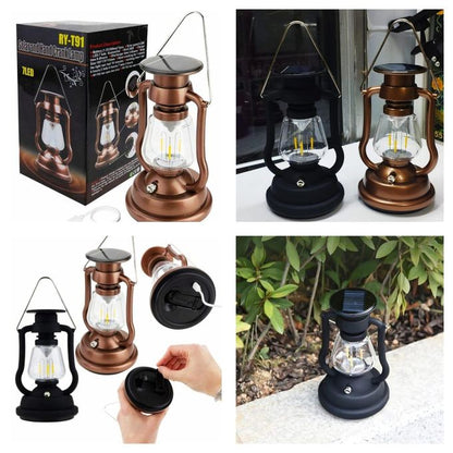 Solar Vintage Handcrank Lamp – Small Lantern