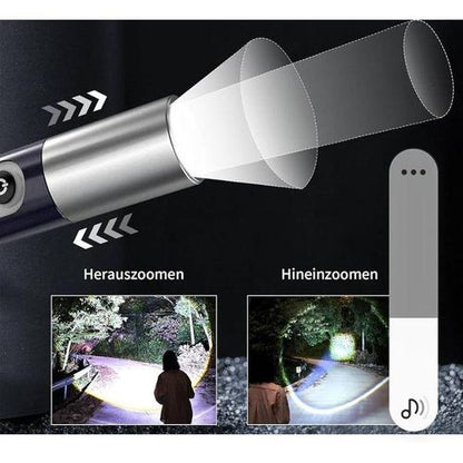 Zoom Light LED Bright Torch (Telescopic Zoom)