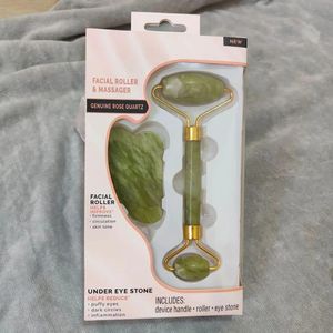 Natural Gua Sha Facial Jade Roller – Face & Body Massager