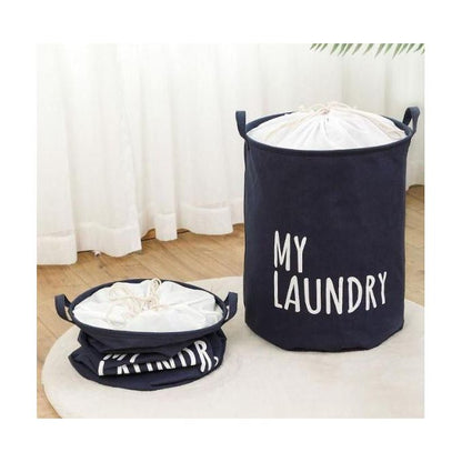 Large Foldable Laundry Hamper with Drawstring Closure