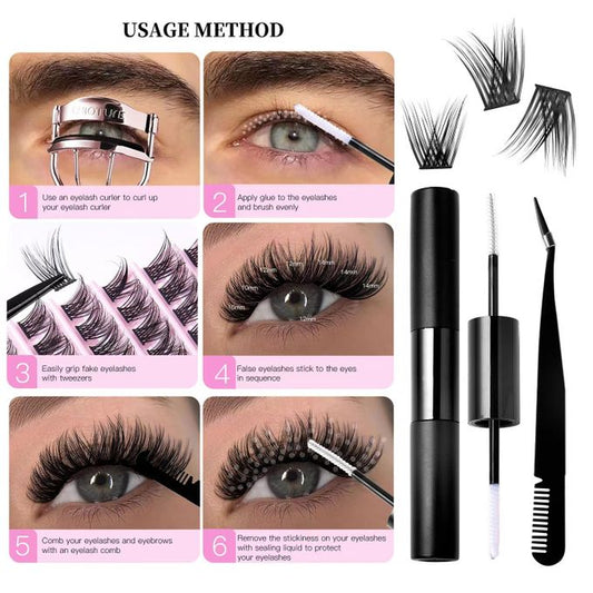 DIY Lash Extension Kit – 120pcs Single Cluster False Eyelashes