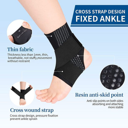 Ankle Support Brace with Adjustable Compression Strap