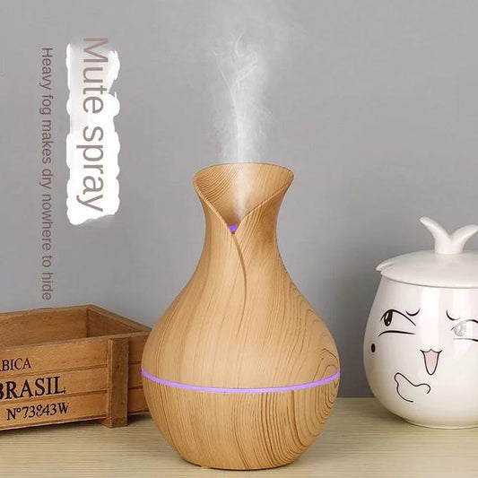 Ultrasonic Aromatherapy USB Humidifier & Essential Oil Diffuser with LED Light