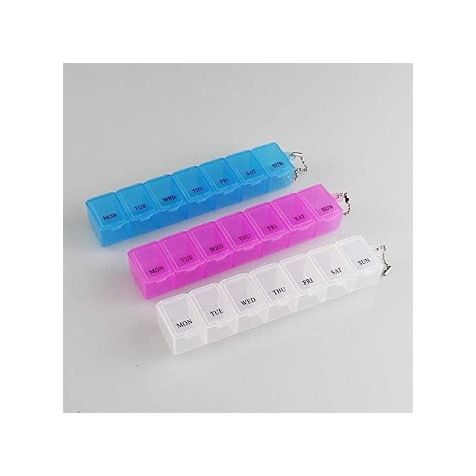 7 Day Weekly Pill Organizer Box – Daily Medicine Storage Dispenser