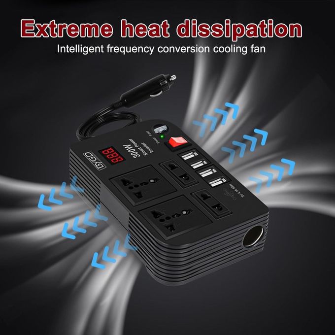 300W Car Power Inverter – DC 12V to AC 220V