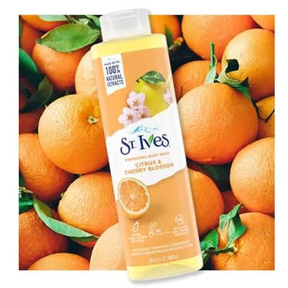 St. Ives Citrus & Cherry Blossom Energizing Body Wash, 650ml