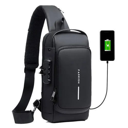 Fashion Multifunction Anti-Theft USB Shoulder/Chest Bag
