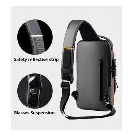 Fashion Anti-Theft Lock Sling Chest Bag