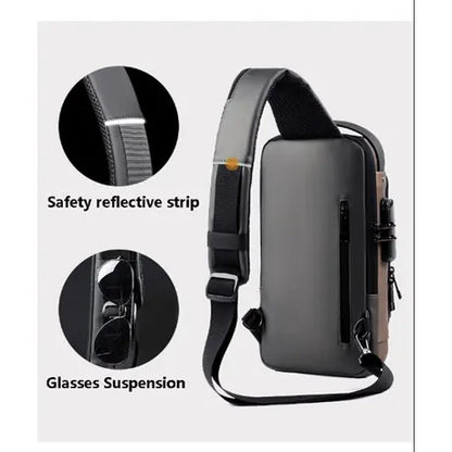 Fashion Anti-Theft Lock Sling Chest Bag