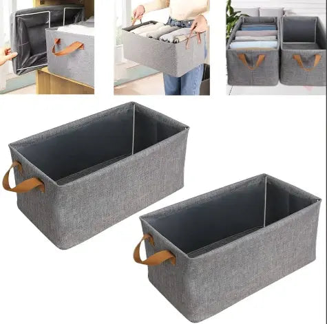 Foldable Clothes Storage Bag / Laundry Bin (47x29x20cm)