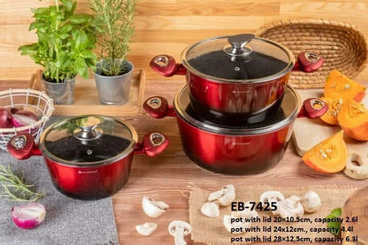8pc Edenberg granite cookware set