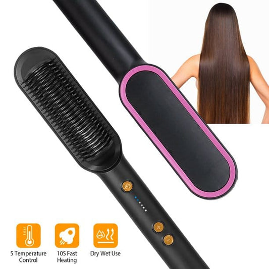 Electric Hair Straightening Comb with Temperature Control