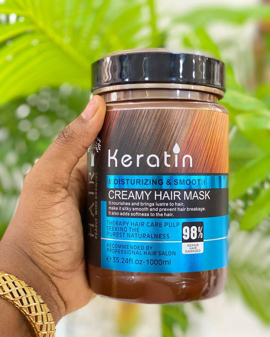 Keratin Moisturizing & Smooth Creamy Hair Mask- 1000ml