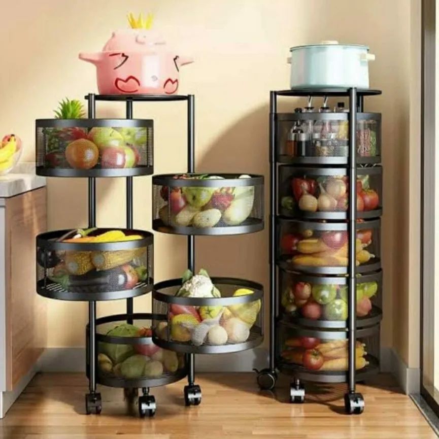 5 tier rotating storage rack