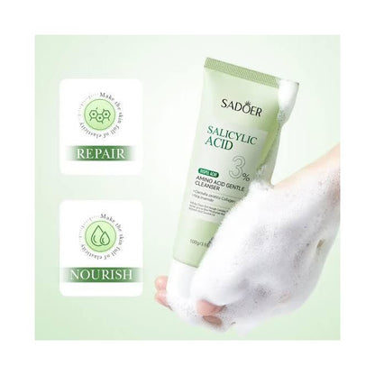 SADOER Salicylic Acid 3%, Amino Acid Gentle Anti Acne Face Cleanser