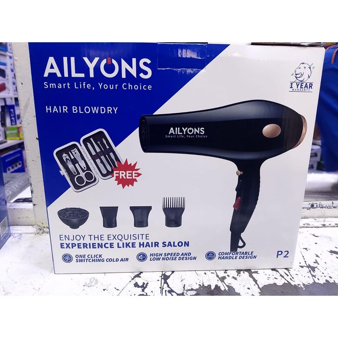 AILYONS U1 Professional Hair Blow Dryer – 2400W with 4 Beauty Accessories