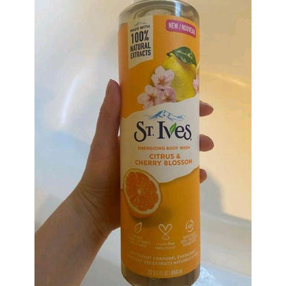 St. Ives Citrus & Cherry Blossom Energizing Body Wash, 650ml