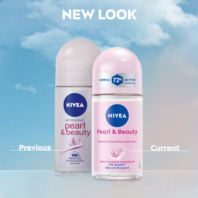 NIVEA Pearl & Beauty Anti-Perspirant Roll-On, 72h – 50ml