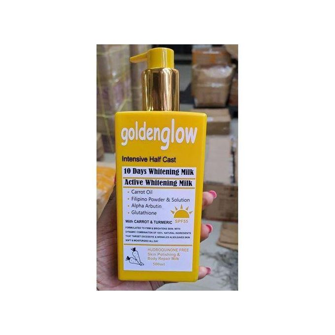 golden glow Intensive Half Cast 10 Days Brightening Milk with carrot oil,alpha Arbutin,Glutathione,tumeric