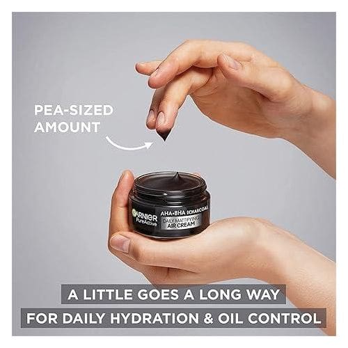 GARNIER PURE ACTIVE AHA+BHA CHARCOAL MATTIFYING AIR CREAM