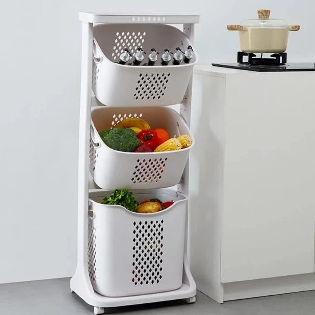 3 tier multipurpose storage trolley