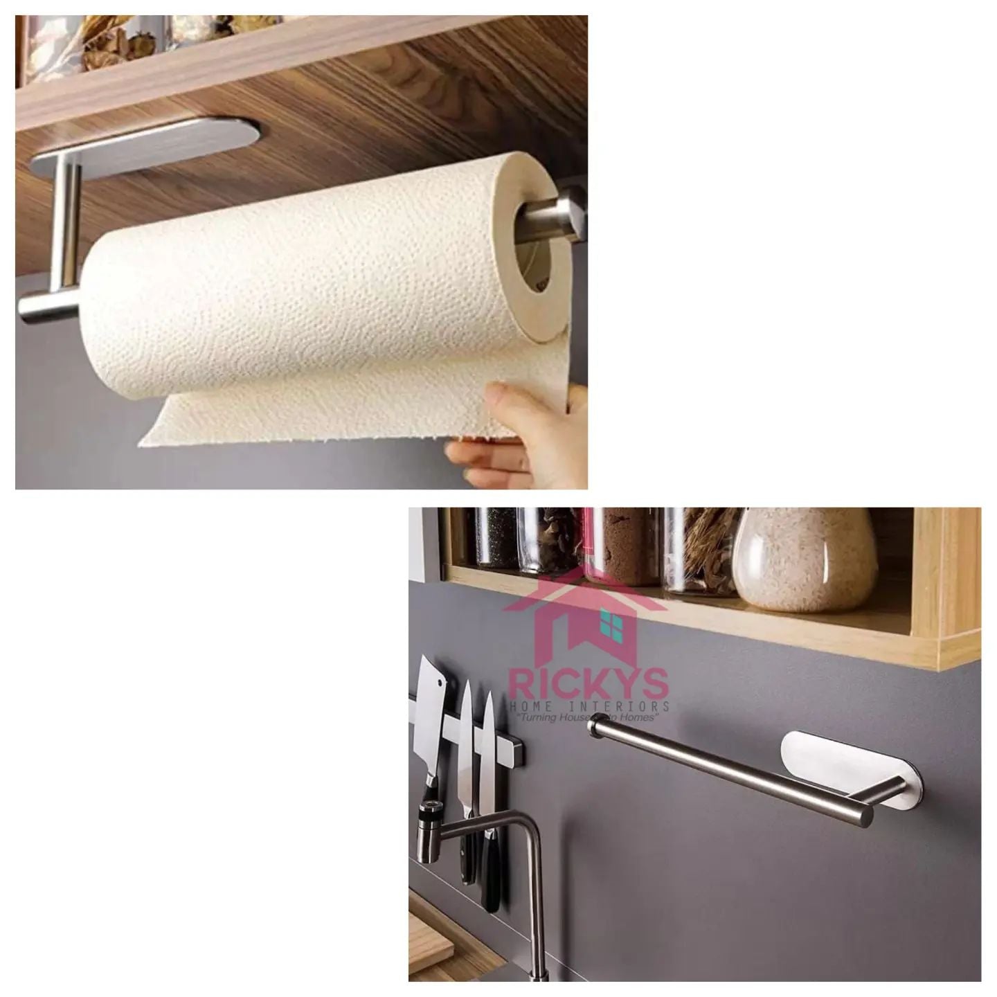 Wall mounted paper towel holder