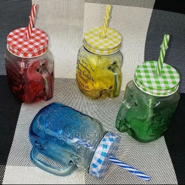 Mason Jar with straw