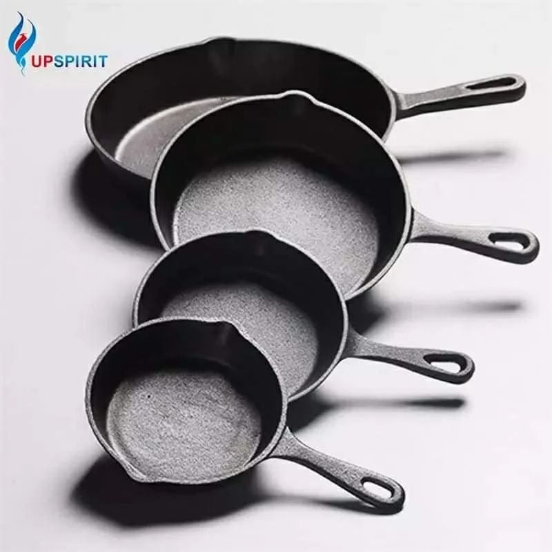 4pc cast iron frying pan set