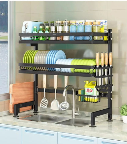 Double layer over the sink dishrack