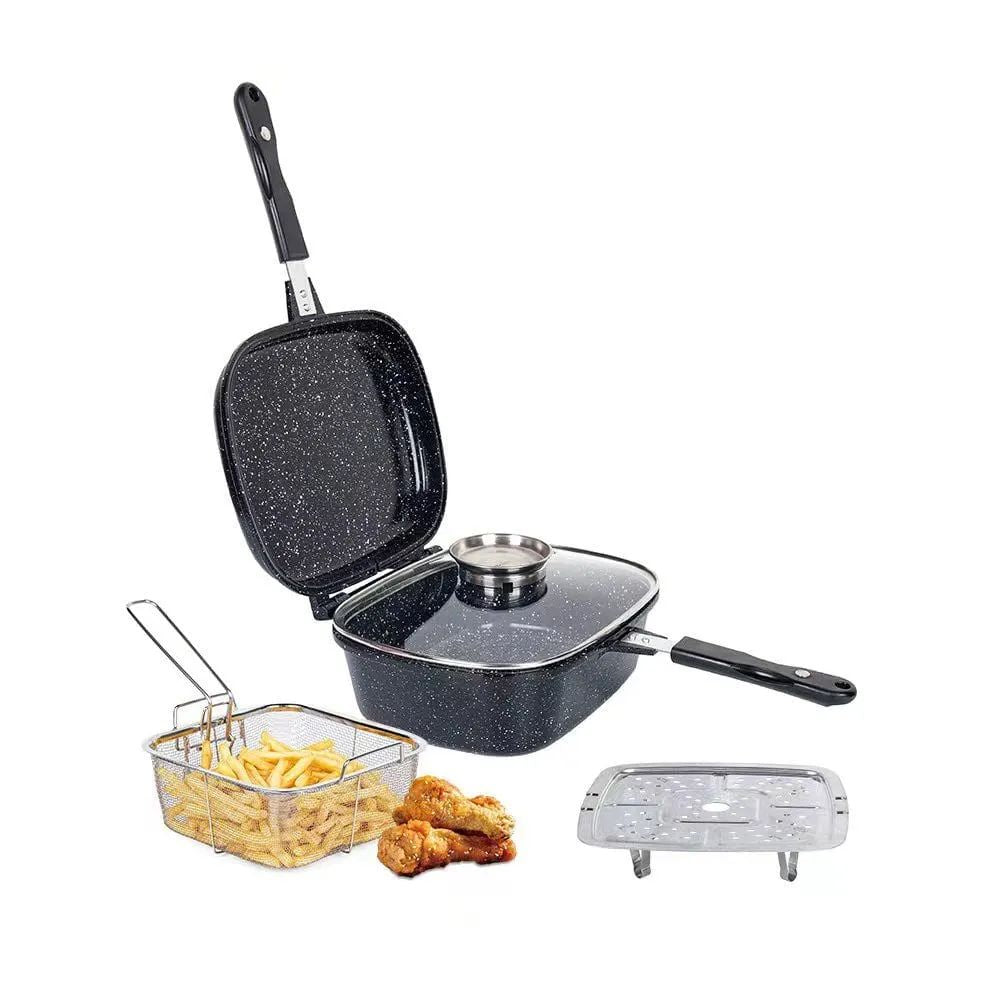 3 in 1 Double Deep Frying Pan