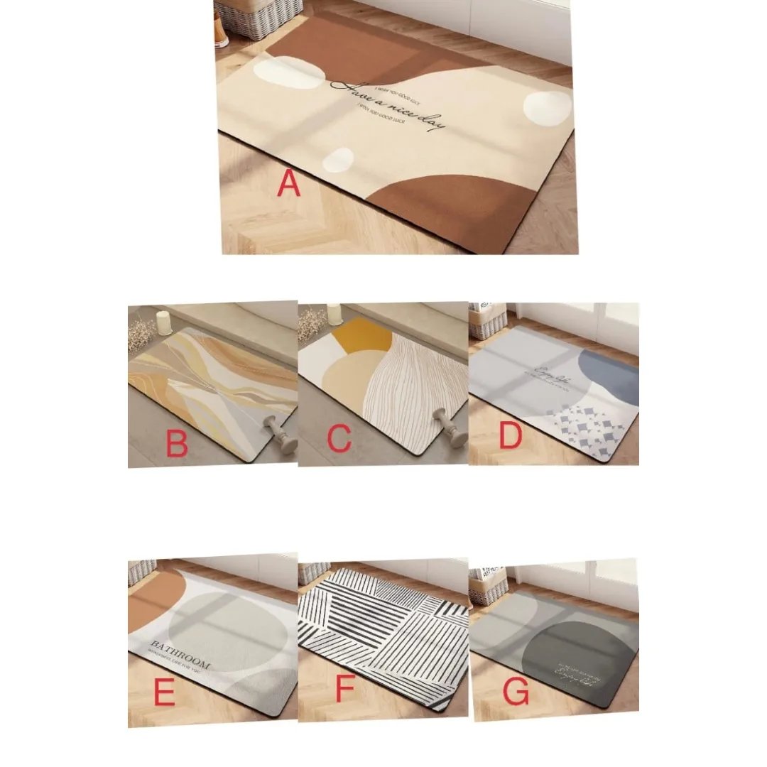 Absorbent bathroom mats