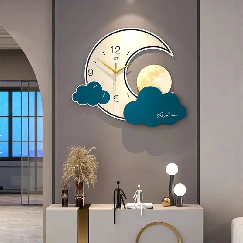 Moon shape wall Clock