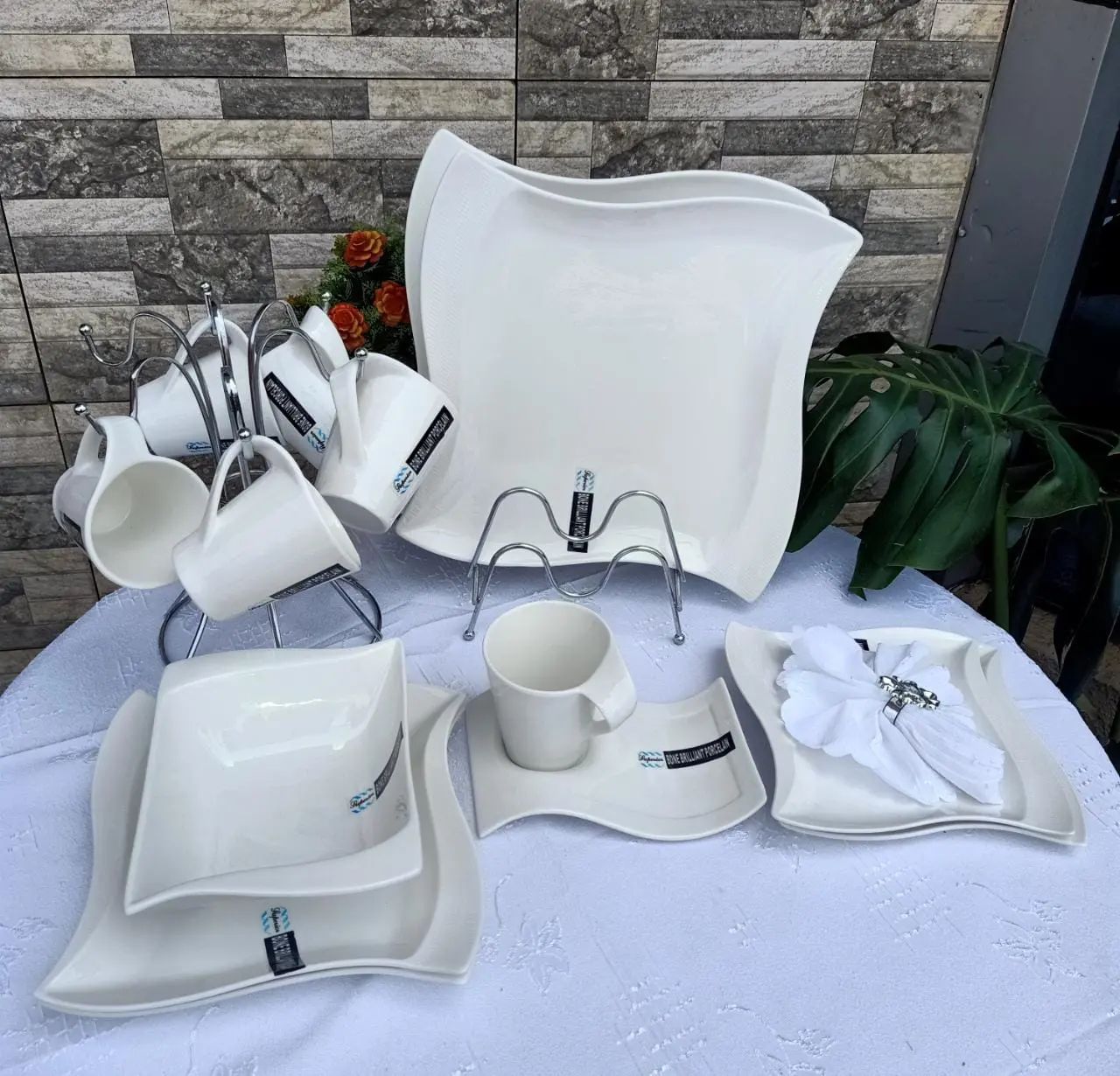 36pc white dinner set